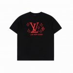 louis Vuitton 路易威登 红色Logo印花短袖T恤 材质:采用高版本280G双纱精梳棉 面料洗水 不缩水 手感软糯 上身舒服 工艺：采用进口颜料 前