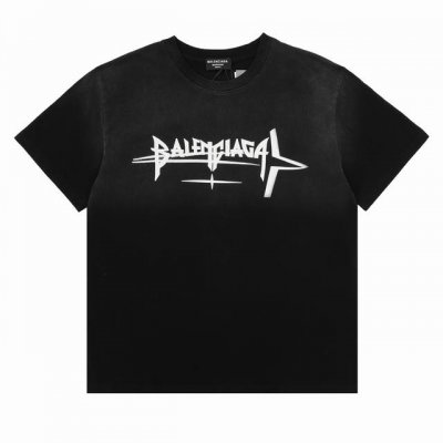 Balenciaga巴黎世家 水洗字母印花圆领T恤 Size：S-L