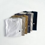 9028 白底图 Carhartt Wip 卡哈特 经典刺绣Logo圆领短袖T恤 面料：16支纯棉潮牌双纱260克 码数：S M L Xl 颜色：黑 白 深灰
