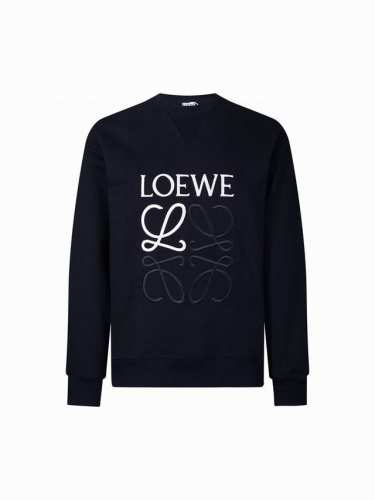 180 (顶级版本 区别通货) -Loewe罗意威经典官网款高密度刺绣圆领卫衣 男女同款 -采用Zp定制定染原版480G毛圈全棉面料 螺纹同缸定染零色差 全套