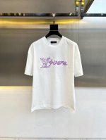 LV、25春春夏系列棉质短袖T恤！采用100%长绒棉面料, 手感柔软细腻, 上身亲肤透气, 贴身穿非常舒服！胸前彩色线绣Logo图案撞色时尚立体。颜色十分清晰，