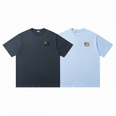 P110 Loe-We新款撞色刺绣Logo短袖定制260G 同缸染面料 手感非常舒服 最新砖柜同步 Os落肩版型 时尚又个性 超级百搭好看的一款 男女都非常合适