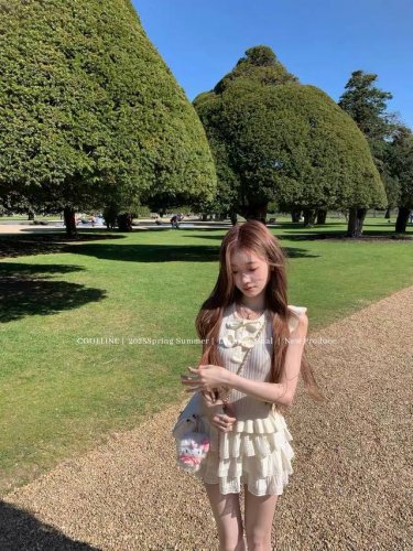 现货秒发 Miumi* Miu针织套装 限量照片2025新品推荐 爆款搭配时尚穿搭 粉色 杏色 : Sml : 套装 套装货号: 53252#