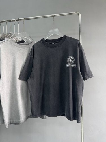 款号 222-高端品质 25夏季最新款Choicehearts重工马蹄硅胶陶瓷钻做旧短袖 面料 280G纯棉双纱 颜色 做旧黑 做旧灰 尺码 S-Xl