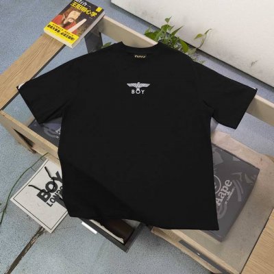 款号 Ay721 高版本 2025新款Boylondon烫银对称老鹰翅膀图案字母Logo印花休闲情侣短袖T恤 采用280克重的纯棉双纱面料 我们只做精品面料 做
