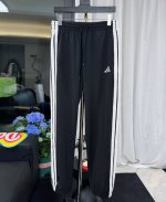 黑色款号：D260直筒拖地裤 阿迪达斯Adidas三条杠直筒 速干裤 春夏秋梭织长裤，立体裁剪 梭织面料 进口绣花工艺 裤口抽绳设计 男女轻松驾驭 不挑身材 随
