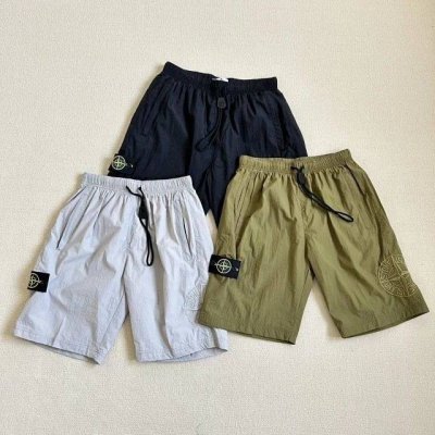 stone Island石头岛金属尼龙短裤正品刺绣Logo宽松速干机能五分裤 尺码表M~2Xl M. L. Xl。2Xl 裤长52 54 56 58 腰围68~