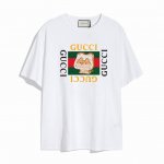 Gucci Kawaii萌宠系列短袖T恤,简单的设计看起来特别大方！版型剪裁特别有讲究！上身很洋气显瘦内搭外穿都看高密针织圆领设计，平整简约！亲肤透爽！T恤面料