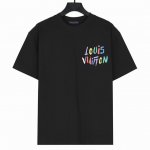 Louis Vuitton 路易威登 25Ss 彩绘印花短袖 定制280克同缸染面料 手感非常舒服 春夏最新砖柜同步 Os落肩版型 时尚又个性 超级百搭好看的一