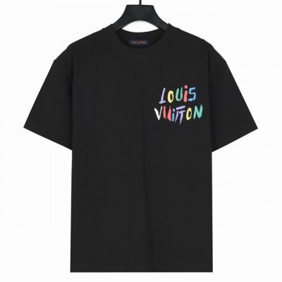 Louis Vuitton 路易威登 25Ss 彩绘印花短袖 定制280克同缸染面料 手感非常舒服 春夏最新砖柜同步 Os落肩版型 时尚又个性 超级百搭好看的一