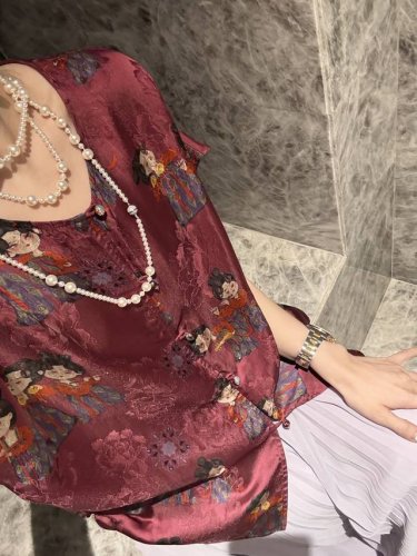 上新人丝香云纱小上衣单色，S-Xl