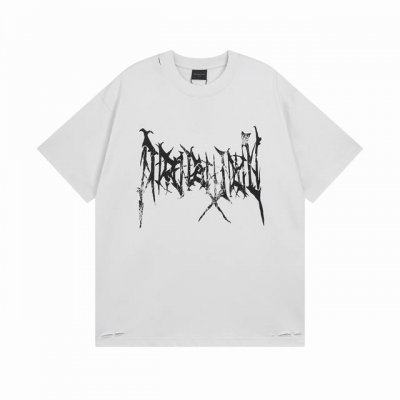 balenciaga 巴黎世家2025 Ss 最新经典Logo艺术梵文字体龟裂印花短袖T恤 本市场No.1的质量 真正天花板品质 全部原版开发 注意细节图 避免