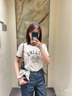 P190 Celin* 25Ss早春新款 学院风纯棉字母短袖T恤丨独家Yb开发！高版出品！进口纯棉面料质感超赞！定制撞色包边工艺气质少女风减龄又时髦单品！低调奢