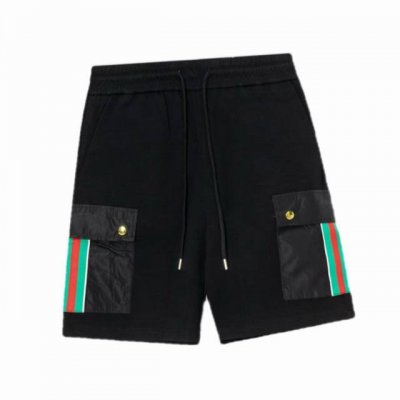 古驰 Gucci 夏季新款 两侧口袋红绿织带拼接休闲短裤 定制面料采用威化布织法，超高端针织工艺版型紧致立体，定制裤绳五金质感强顺滑，上身舒适透气，时尚休闲穿搭