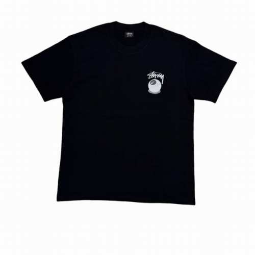 S235# P60 白底图 Nike X Stussy Fw22联名糸列 字母黑台球印花短袖T恤 男女同款 采用圆筒无缝工艺 原版工艺 衣服侧面没有缝合骨位 鉴