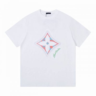 隔天 25Ss早春新品 Louis Vuitton 十字标Logo短袖 Logo标识精致升级，灵感源自八十年代复古 原版面料 官方同款 短袖T恤 定制280克同