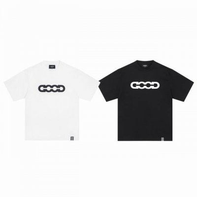 goodbrand 经典3D立体字母Logo印花高街情侣圆领短袖T恤-原单版本 color 黑色 白色 size S M L Xl number 25808 原