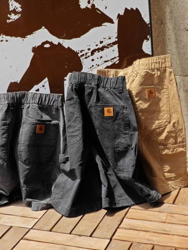 纯原品相Carhartt Canvas Work Short卡哈特B147细帆布做旧多口袋工装短裤 美式Vintage纯棉水洗牛仔直筒短裤，夏日万能百搭神器 定