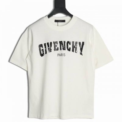Givenchy 纪梵希 25Ss 破损字母短袖T恤 面料采用定制240G 26支特滑双股精棉平纹高密无尘全棉布料。前幅高密度加厚，走线平整，代工品质，全套定制