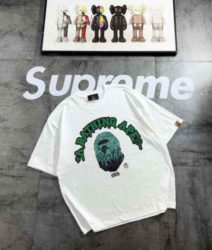70 bape 猿人头 Bape×Gunna联名款经典系列 专柜款复古情侣 印花短袖T落肩袖 重磅280G精梳棉材质 透气舒适 版型宽松 进口外贸级专柜印花，随
