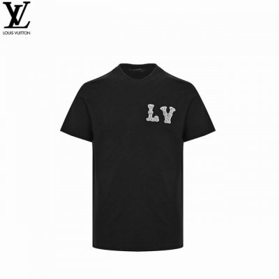 Louis Vuitton 路易威登董菲联名珠宝烫钻短袖 工资细节采用烫钻工艺，面料采用300G精梳棉，标识结合高品质 采用定织定染高克重原版面料，纯棉面料，1