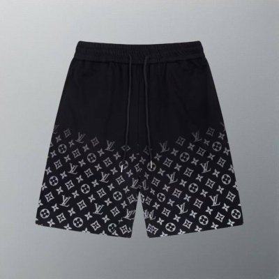 高版本 louis Vuitton Fall 春夏联名系列 老花满印渐变短裤 定织定染纯棉毛圈 克重360G面料 采用手工丝网印花工艺 无惧起皮脱落 全套包装