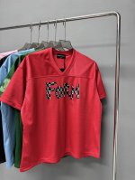 款号 9074-高端品质Choicehearts 夏日限定多巴胺网眼双层短袖 颜色 黑 蓝 绿 粉 红 尺码 S-Xl s 衣长68 胸围120 肩宽54 m