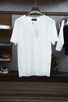 prada 普拉达-2025新款 春夏新款V领短袖 面料控必入款-采用进口高密度皮专柜定制皮马棉 质地温儒柔软 细腻柔软 上身自然是舒适 吸汗柔软细腻 不变形不