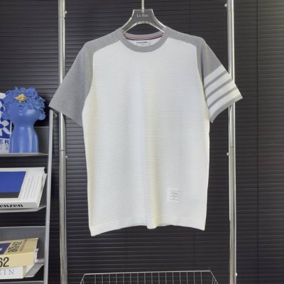 432 当天到货 现货现配 thom Browne 汤姆布朗25Ss拼色四杠针织polo短袖 原版面料 官网同款 非再生纱 高版本 独立定织面料 经历柔软定型