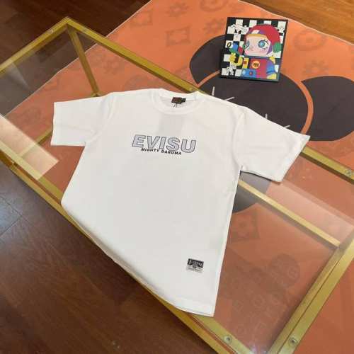 Evisu福神2025新款男士字母笑脸大M海鸥短袖 颜色：白 尺码：S-Xxl S码 肩宽44 胸围96 衣长68 适合身材 -120斤 M码 肩宽46 胸围1