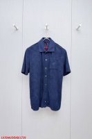 l739 Lvlv Damier 刺绣毛圈布衬衫 定制定染云绒毛巾卫衣纱，全幅描绘 Damier 提花图案，将Marque L.Vuitton Deosse 标