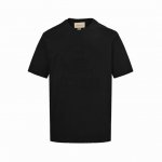 本地自取：140 gucci/古驰 浮雕压花字母Logo短袖 原版面料 260G高克重双纱100%精梳棉螺纹定织定染无色差 出入专柜无压力通肩拉条工艺 增加衣物