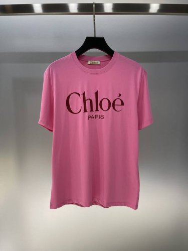 独家首发原单品质 Chl*E 35 新款字母Logo印花圆领短袖T恤！简约时尚宽松Tee 男女同款 白色 玫粉色