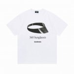 p100（隔天到） balenciaga 巴黎世家 2025新款 官网同步 360°太阳镜字母Logo 男女同款 短袖T恤 ·定制280克100％双纱纯棉面料