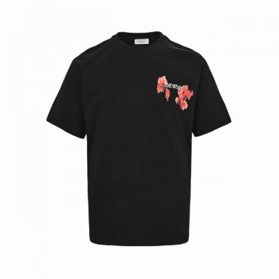 Off White 25Ss 粉色水彩印花短袖 后背箭头那么张扬、有冲击力，时而浓烈，时而冷静，更迷人。颜色绝对A爆，建议情侣人手一件，100颗星推荐！，口袋设