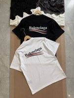 balenciaga巴黎世家 海浪可乐印花 圆领短袖T恤 -面料采用260G纯棉面料 达到透而不露的黄金平衡点 完美规避透视尴尬 成衣尺寸稳定 多次机洗仍能保持