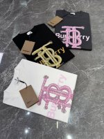 bbr 25Ss经典Tb圆领T恤！男女同款.胸前字母麻绳造型印花图案双层工艺增添活力感！最经典一目了然的干净与纯粹的结合.必入款推荐！订制 G纯棉面料制成.纹理