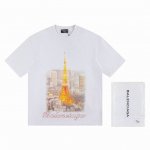 w2510# 巴黎世家Balenciaga2025新款前后数码印花短袖 材质:采用高版本300G双纱精梳棉 尺寸:S M L Xl 颜色:黑色 白色