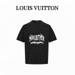 Louis Vuitton 路易威登 24Ss 刺绣字母印花短袖 Louisvuitton 反面做法 前胸刺绣，前后片 采用墨水涂鸦，面料采用240克双纱 1*