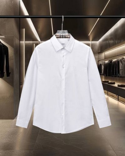 Bur 巴宝莉 Burberry爆款来袭 府绸款格纹弹力棉府绸长袖衬衫系列 2025Ss官网新款长袖 衬衫 衬衣，精美工艺 高端版本，专柜定制面料 透气舒适度高