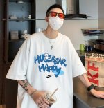 新款耐克字母小熊印花短袖 手感柔软舒适 超强质感 水洗定型 官网标配版型 印花图案非常减龄 颜色配搭超好看 洋溢着十足得青春气息 宽松版型 非常遮肉 不挑年龄