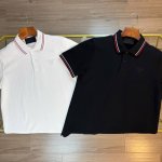 顶级代购版本★普拉达 Prada 翻领撞色刺绣Polo衫短袖 香港贸易洋行渠道货！重磅高端臻品，取料珠地水洗面料，不起球，不变形，不缩水，上身效果舒适透气，布相
