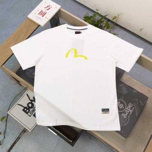 款号 Ws2486 高版本 2025新款Evisu福神后背锦鲤图案字母Logo印花休闲情侣圆领短袖T恤 经典永远不会过时 人手必备款 250G双纱纯棉不起球不起