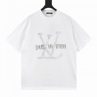 Louis Vuitton 路易威登 25Ss 字母Logo涂鸦手绘短袖T恤 高品质 三标齐全 采用冰丝索罗娜面料！ 前幅手绘工艺 手感非常舒服 Os落肩版型，