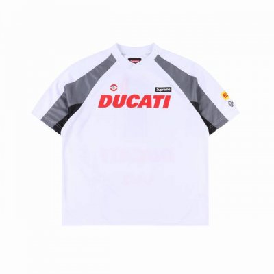 supreme X Ducati 杜卡迪 联名Ss24 Week16 Soccer Jersey 硅胶皮质 Logo字母球衣短袖 男女同款 今年可以说是最顶级的