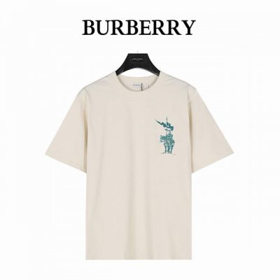 burberry 巴宝莉 25Ss 战马徽标拼色发泡印花短袖T恤 对色定染棉质面料、战马拼色发泡印花图案、全套辅料配备！ 选用260G平织棉质面料打造+2X2配
