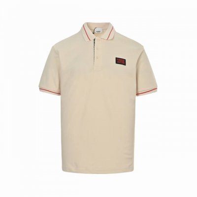 burberry 巴宝莉 25Ss 胸口方标字母Polo短袖 衣领为双系统提花定织扁机制成，有弹性，不变形，衣服全部原生布捆边，前胸双层面筒，无明线，无散口，袖