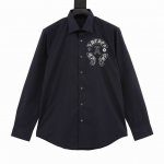 LOUIS VUITTON 路易威登 Chrome Hearts克罗心 联名贴布衬衫长袖 因定制面料且N次调整胸口刺绣，导致出货速度不快，看似极其简单的产品，实