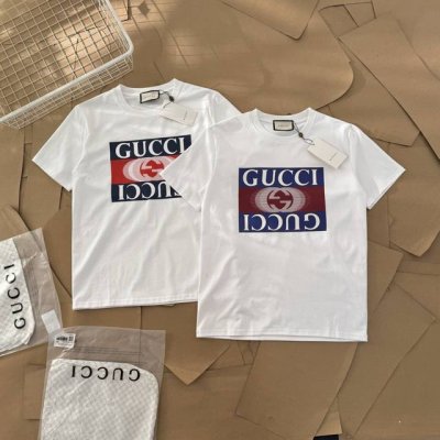Gucci古驰方块倒影短袖T恤-由于厂里套现，帮忙成本价出一批高品质短袖 -绝对的高品质低价格p，退货率极低！ -采用原版280G %纯棉面料 柔软舒适 螺纹同
