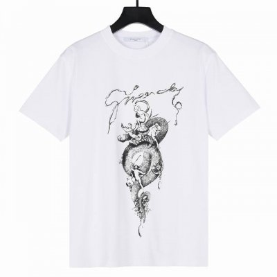givenchy纪梵希 2025春夏新品蛇年限定印花短袖T恤 面料采用260克重双纱精梳棉，定制32支1*1螺纹，成衣两遍水洗处理，面料舒适亲肤无异感，定制定染